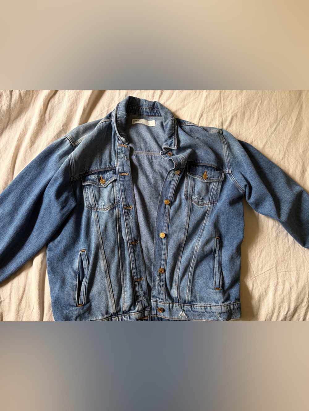 Zara Light Blue Denim Jacket - Classic Trucker Style